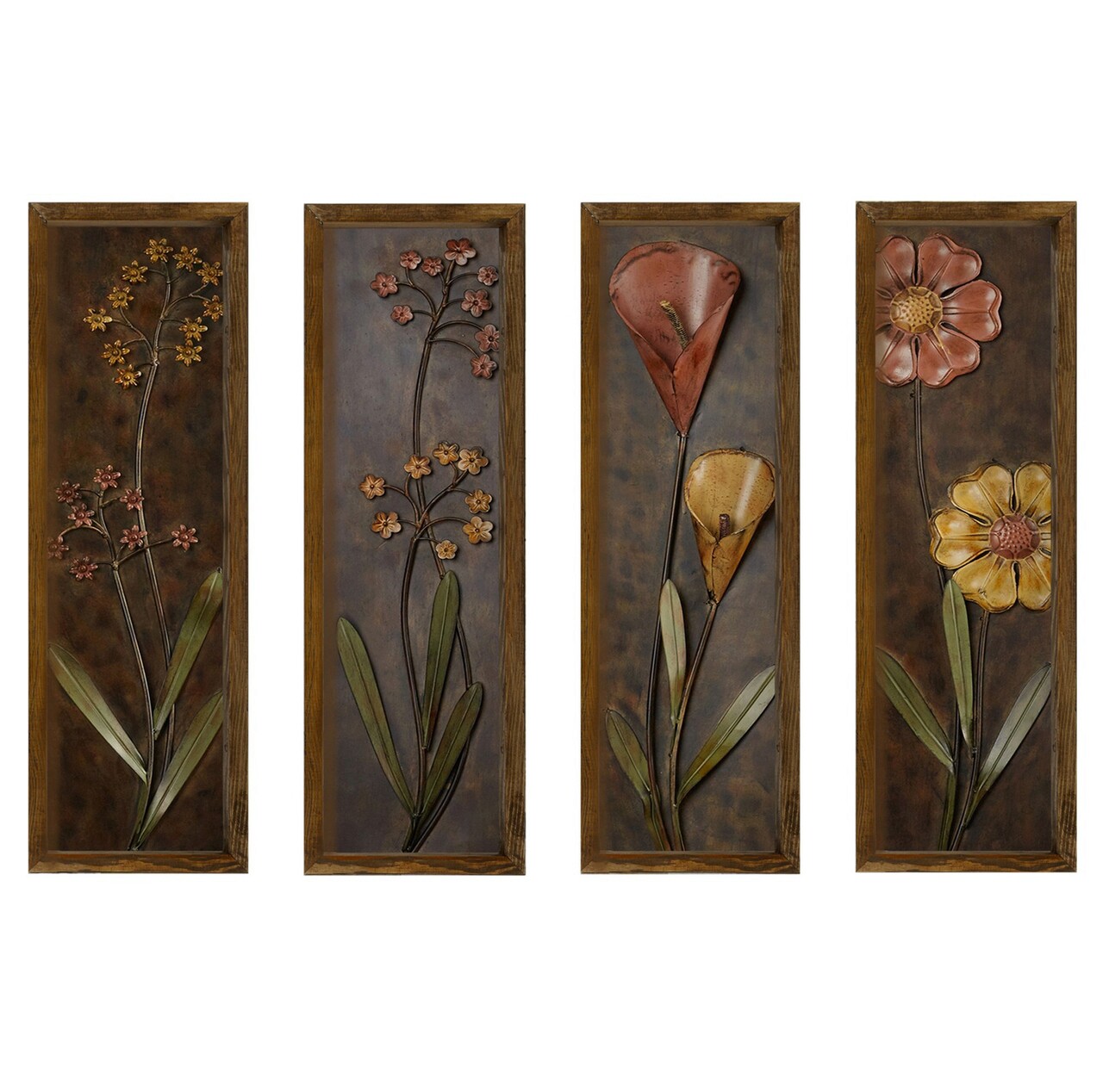 Set 4 tablouri decorative, KZM384, MDF, Imprimat UV, Multicolor - 1 | YEO