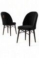 Set de scaune, Charlotte, Ritim, Metal, Negru/Maro