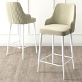 Set scaune  de bar 4 piese, Charlotte, Enox, Metal, Crem/Alb