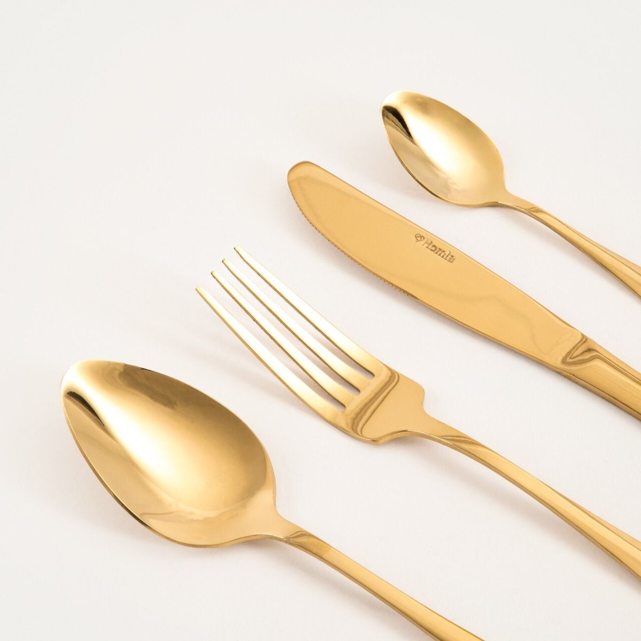 Set tacamuri 16 piese Aurc, Homla, inox, auriu - imagine 2