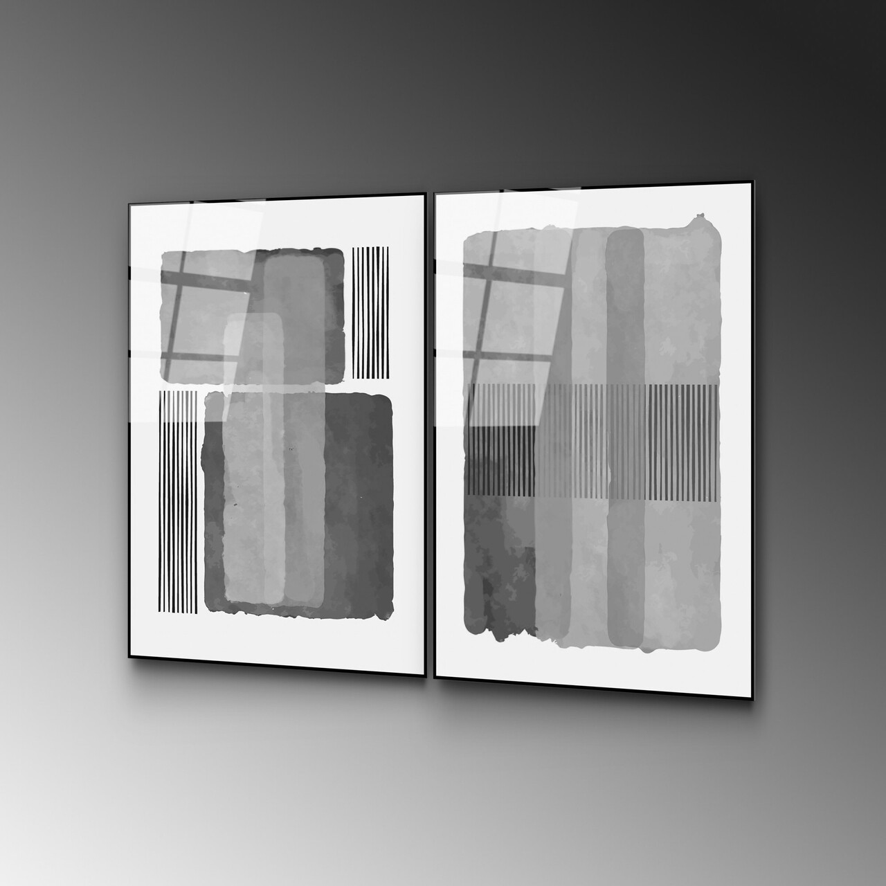 Tablou decorativ (2 Pieces), UV-948, Dimensiune: 45 x 65 cm (2 bucăți), Multicolor - view 5