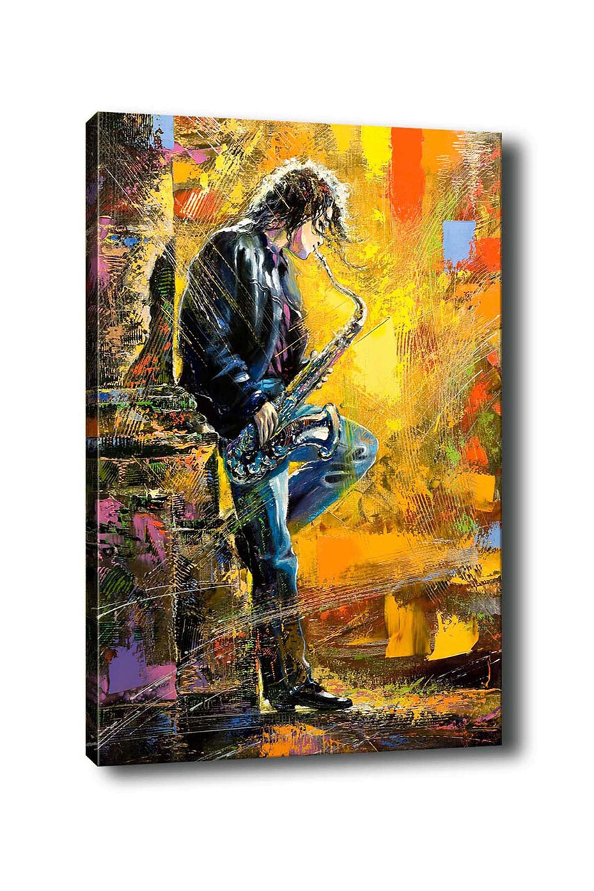 Tablou decorativ, Kanvas Tablo (50 x 70), Cadru: 100% LEMN (grosime: 3 cm), Multicolor - view 2