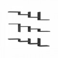 Raft pentru perete, Homitis, Step - Anthracite, 20x110x22 cm