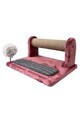 Zgarietor pentru pisici, Paws & Whiskers, Jimmy, MATERIAL TEXTIL PLUȘ, Roz