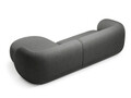 Coltar dreapta 3 locuri, Kate, Micadoni, 285x176x76 cm, tesatura boucle, gri inchis