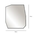 Oglinda decorativa, Neostill, Quartz Mirror, 70x60x2 cm, MDF , Negru