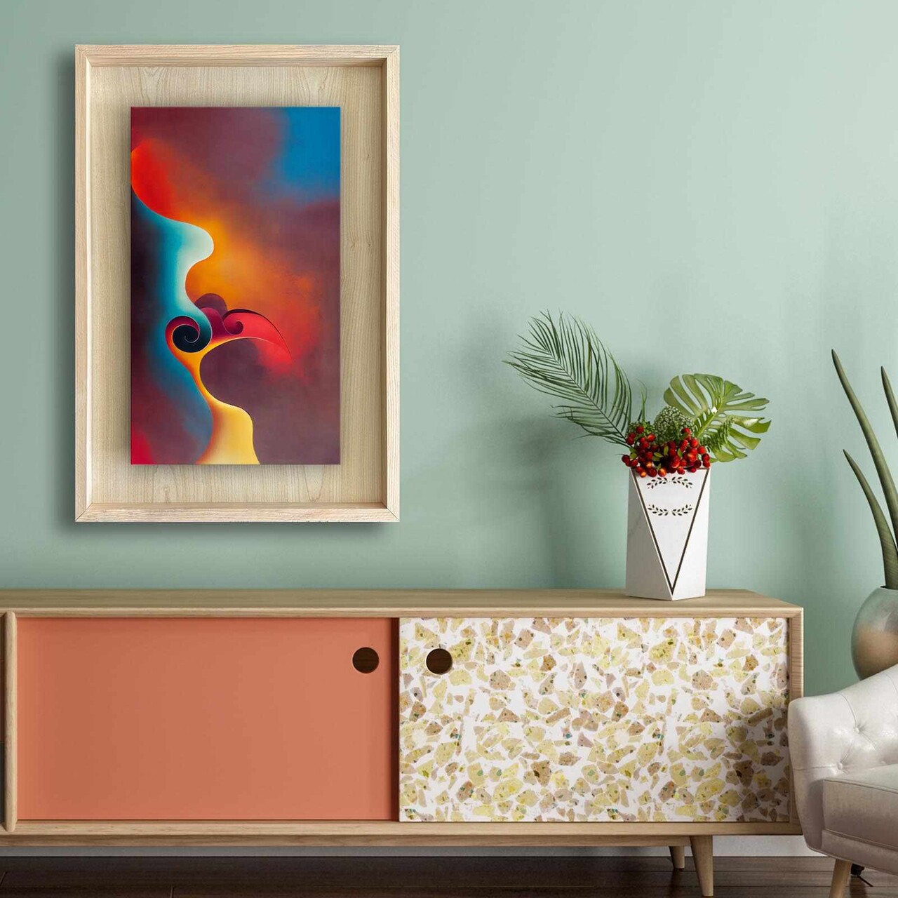 Tablou decorativ, Ahsakca, Fundal: 100% MDF de arțar (grosime: 2,7 mm) Vopsea: 100% MDF (grosime: 5 mm), Multicolor - view 3