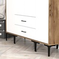 Dulap pentru haine, Hommy Craft, Kumsal STS, 160x47.5x201.4 cm, PAL, Nuc/Alb