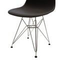 Scaun Claus, Pakoworld, 45.5x51x83 cm, metal/polipropilena, negru