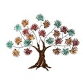 Decoratiune de perete, Maple, Metal, Dimensiune: 115 x 90 cm, Verde / Roșu / Maro