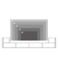 Comoda TV, Minima, Pero, 110 x 43 x 30 cm, pal melaminat, alb