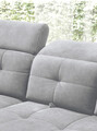 Coltar extensibil stanga 5 locuri ELTAP, LT-04AU, Inferne, 297x210x107 cm, lemn/poliester, gri deschis