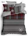 Lenjerie de pat pentru o persoana, 3 piese, The Club Cotton, Adel Grey, bumbac ranforce, 145 TC, multicolor