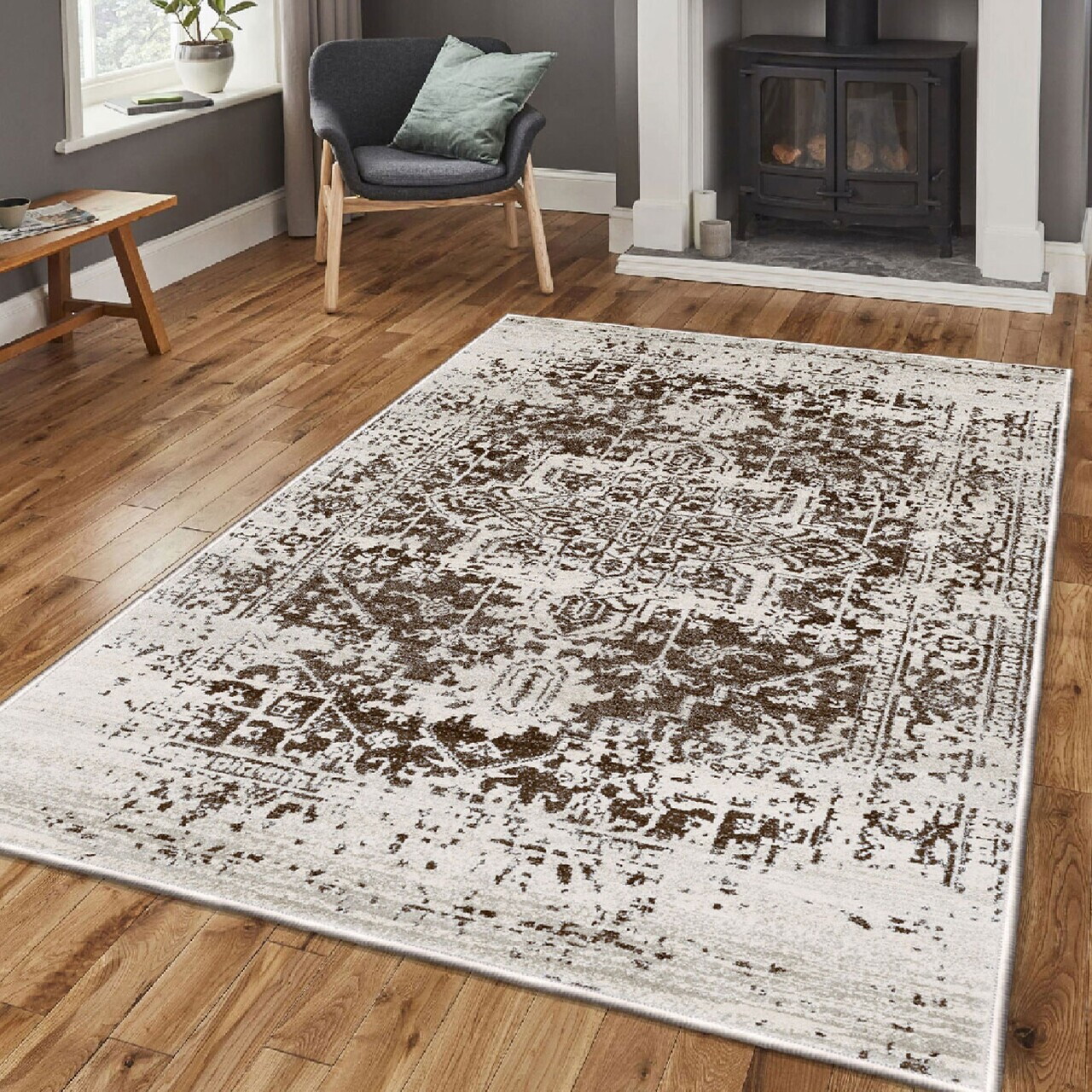 Covor, Els2069, 100x150 cm, Catifea, Multicolor — imaginea 2