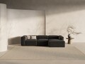 Coltar dreapta 3 locuri, Bergamo, Cosmopolitan Design, 304x152x70 cm, tesatura structurata, negru