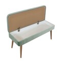 Set de mobilier pentru hol, Hanah Home, Vegas White, Alb / Verde de mare