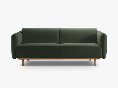 Canapea 2 locuri, Noomi-215, Micadoni Home, 162x94x75 cm, tesatura structurata chenille, verde moss