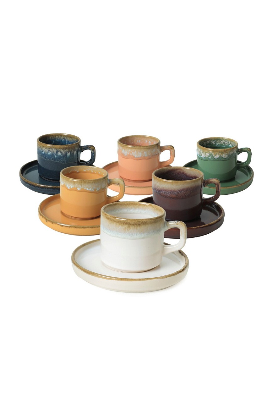 Set pahare pentru ceai, Keramika, 275KRM1987, Ceramica , Nu absoarbe apa, Multicolor