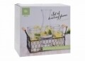 Set 4 pahare, carafa si cosulet, sticla, 450ml/1L