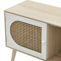Comoda White Natural, InArt, 80x30x52 cm, lemn de pin/ratan
