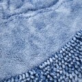 Set covorase de baie 2 piese, Alanur Home, Y-ZİGZAG-80X465VV000015, Bumbac, Albastru