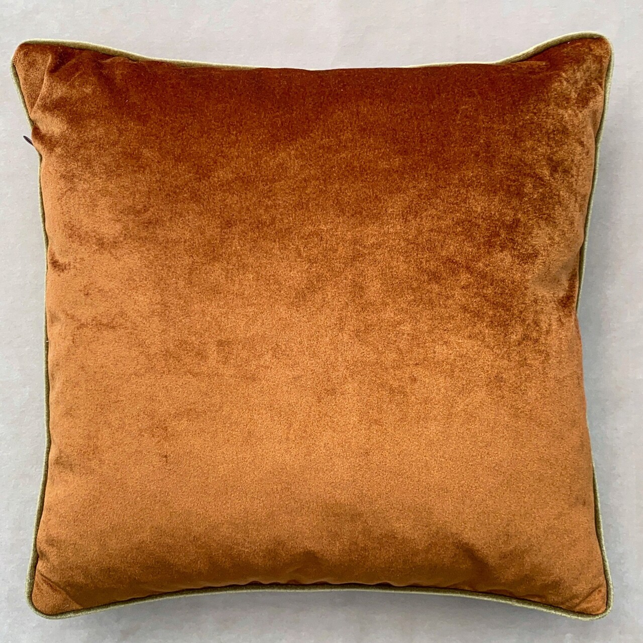 Set Perne Decorative	, Pinales Velvet Pillow Set With İnsert, Bumbac, Verde / Cupru