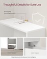 Dulap ingust pentru baie Slim, Vasagle, 40x18x134.4 cm, MDF, gri