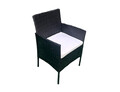 Set mobilier de gradina 4 piese Heinner, 99x41x79 cm/71x41x39 cm, otel/sticla, negru