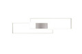 Plafoniera Albany, TRIO, 100x28x8 cm, 37W, 1x SMD, aluminiu, argintiu mat