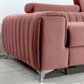 Coltar extensibil dreapta 3 locuri ELTAP, RT-24VE, Grayson, 278x205x92 cm, lemn/poliester, roz