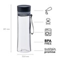 Sticla plastic Aveo, Aladdin, 600 ml, Clear & Grey