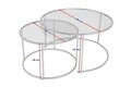 Set masuta de cafea, Nordure, Aurum, Auriu / Transparent