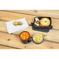Set caserola pranz si bol supa 2 piese, Brabantia, Make&Take, 1.1 L, 600 ml, plastic, gri inchis