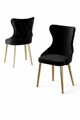 Set scaune 4 piese, Charlotte, Alpa, Negru