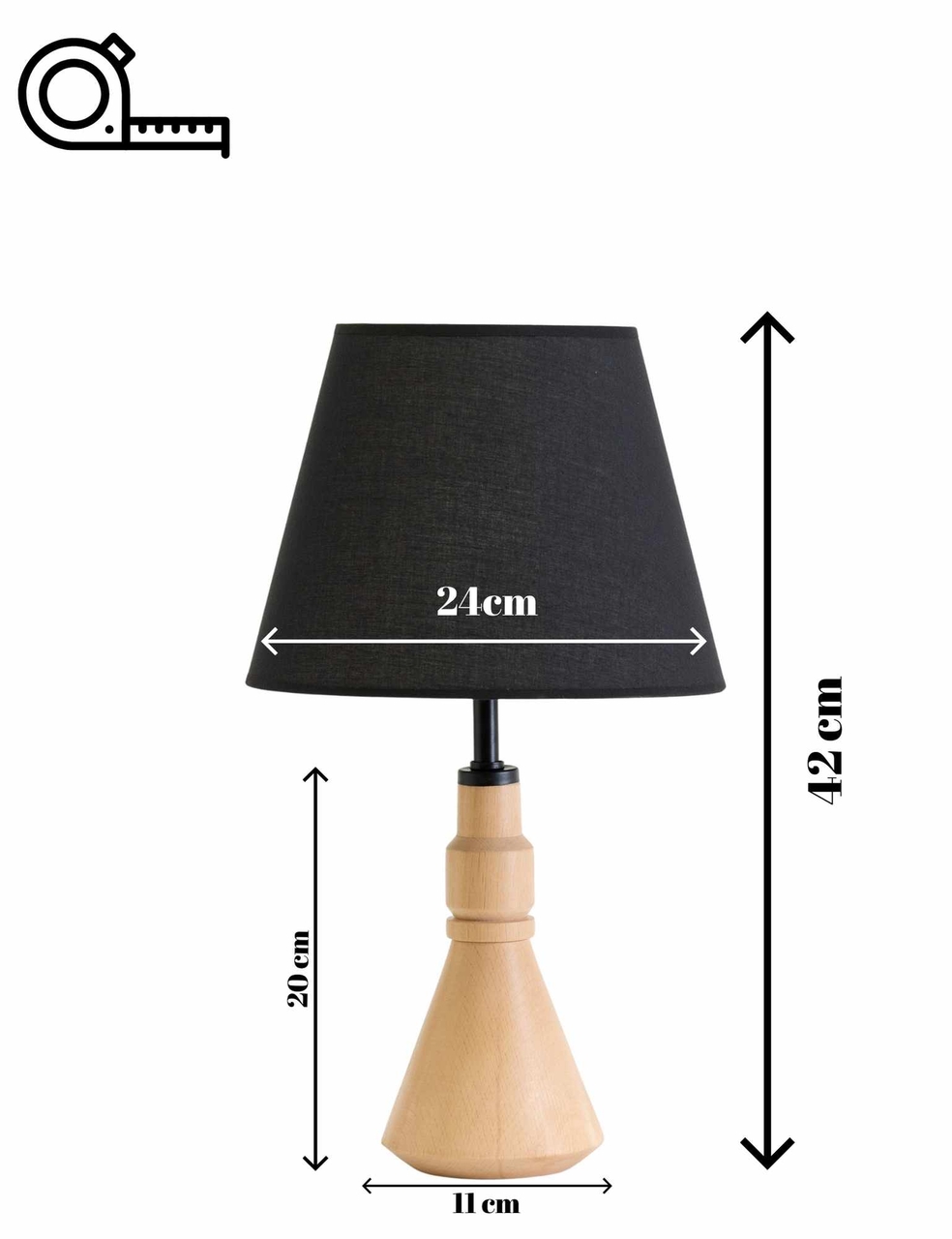 Lampa de masa, Opviq, 377KLT1119, Negru - view 7