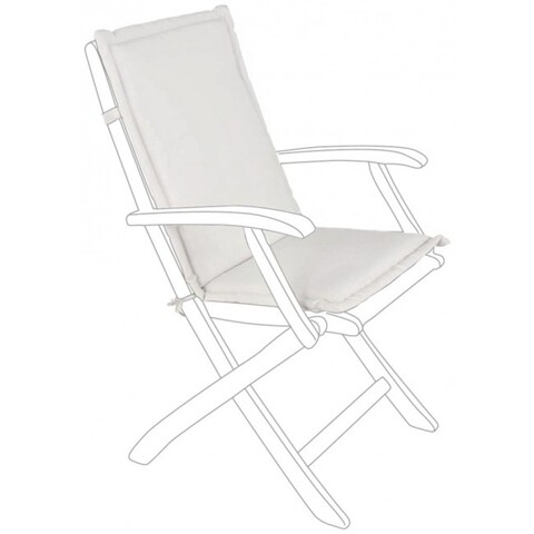 Perna de sezut pentru scaun de gradina, Poly180, Bizzotto, 45×94 cm, poliester, natural Bizzotto