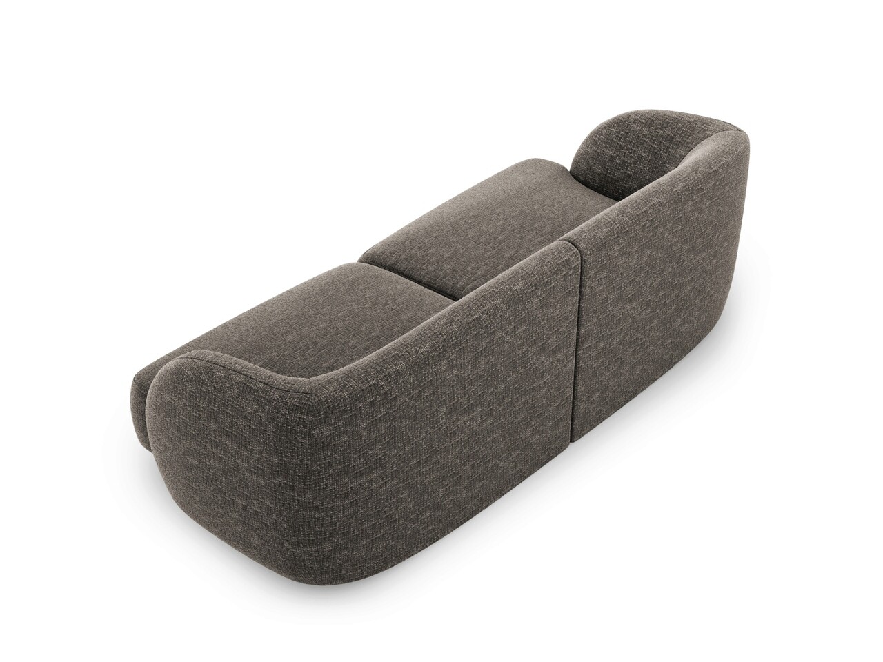 Canapea 2 locuri, Miley, Micadoni Home, BL, 184x85x74 cm, poliester chenille, gri - 2 | YEO