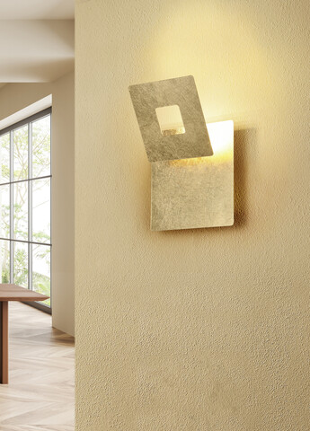 Aplica de perete Leano, TRIO, 18x6.5x18 cm, 6W, 1x SMD, metal, auriu