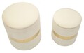 Set 2 taburete cu spatiu depozitare Sheffild, Mauro Ferretti, 37x42 cm, 28x35 cm, fier/MDf/poliester, crem