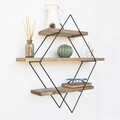 Raft pentru perete WR007, Evila Originals, 42x15x62 cm, maro/negru