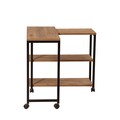 Masuta multifunctionala cu roti Melin, Sapphire, 70x76x63 cm, natural/negru
