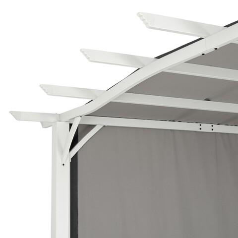 Pavilion pentru gradina / Gazebo, Shadow, L.360 l.269 H.225 cm, otel, alb/gri Gradina