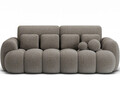 Canapea extensibila 3 locuri ELTAP, Cotonn, 256x119x105 cm, lemn/poliester, maro