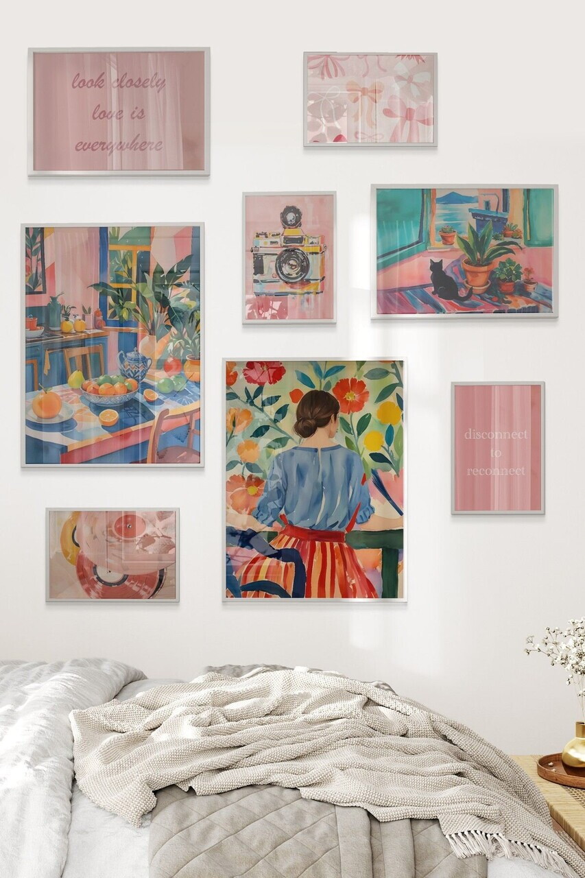 Tablou decorativ, Çgs-077-White-Kck, Lemn masiv, Față: 100% PVC STICLĂ, Multicolor - view 2