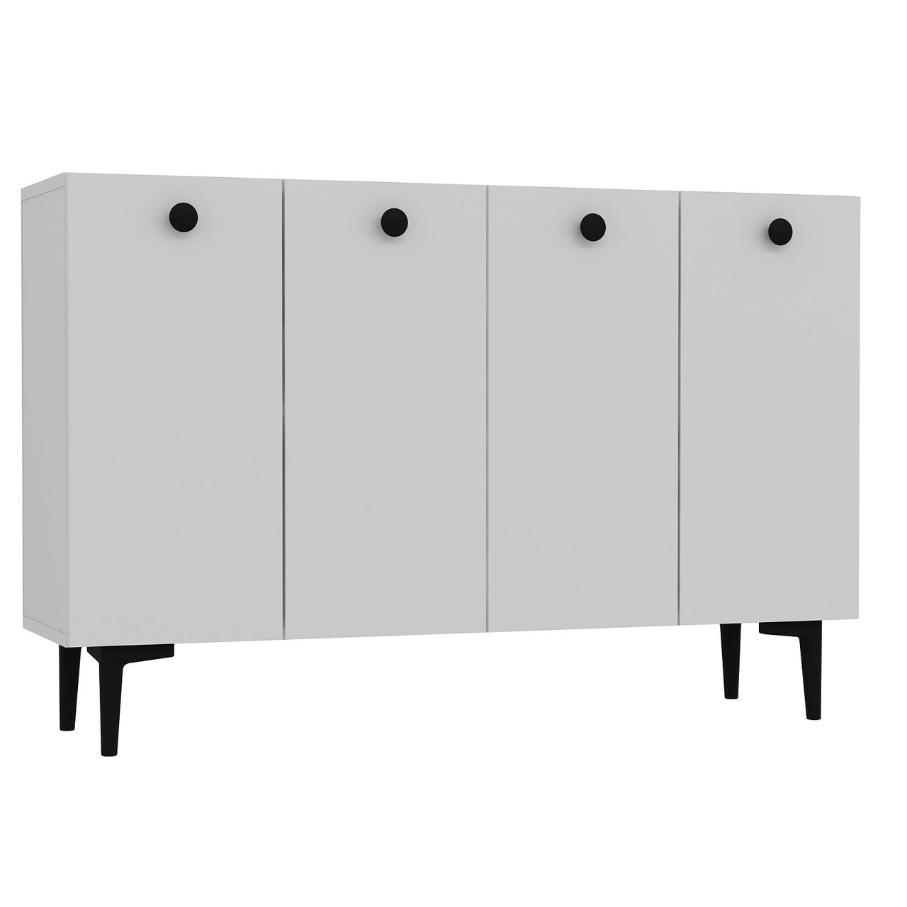 Consola, Hanah Home, Betty, 120x80x29.6 cm, PAL , Alb/Negru - view 4