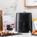 Friteuza cu aer fara ulei InnovaGoods, Fryinn Lite 2000, 25 x 25.5 x 21.5 cm, 2 L, 1200W, negru