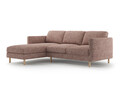 Coltar stanga 3 locuri, Eden, Micadoni, 250x150x90 cm, tesatura structurata, roz melanj