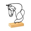 Decoratiune, Equine, 26x8x17 cm, Metal, Negru