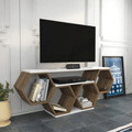 Comoda TV, Retricy, Bal, 140x29.6x55.5 cm, PAL, Alb/Maro
