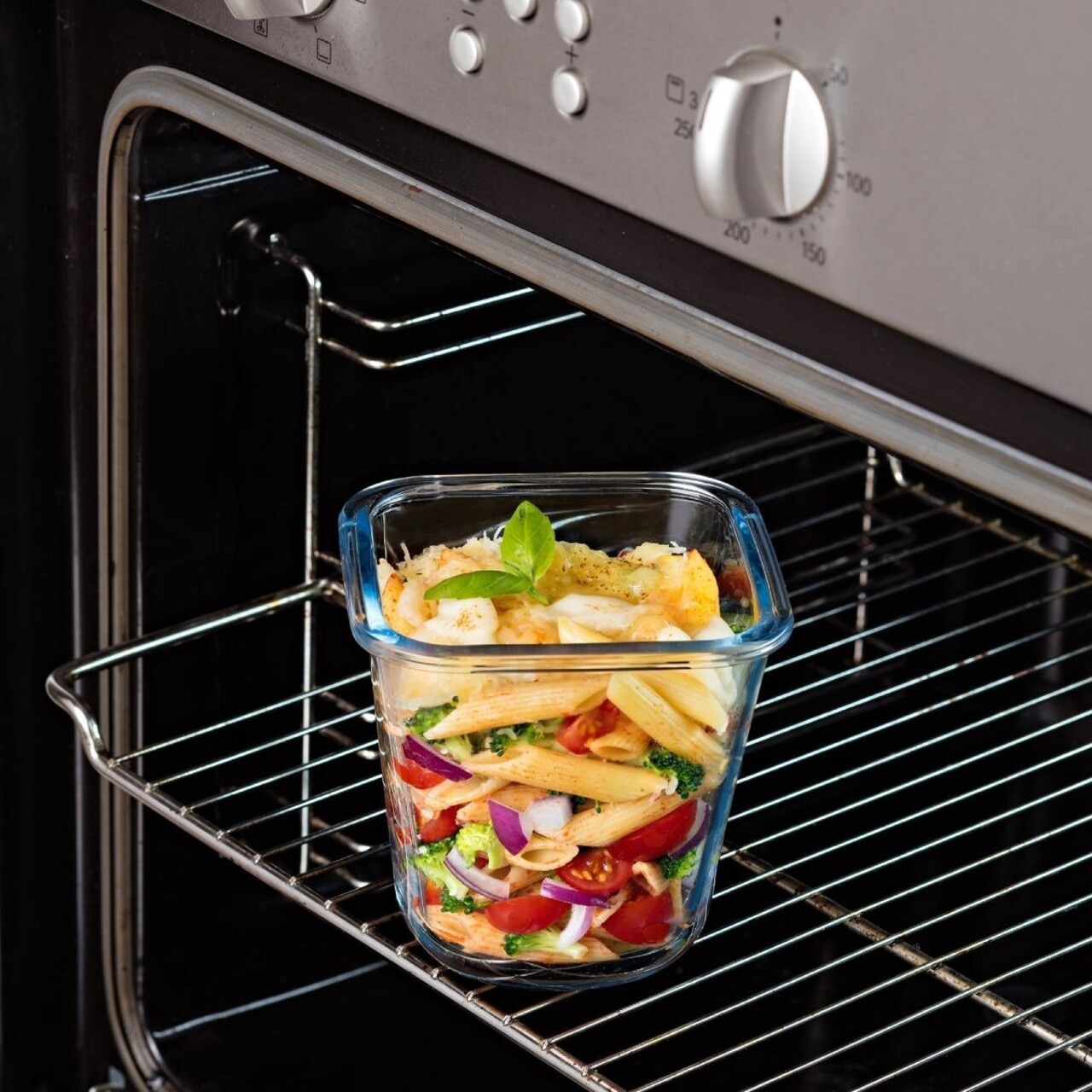 Caserola patrata adanca, cu capac etans, sticla termorezistenta, 12x12cm/0,8L, "Cook&amp;Go" - Pyrex - imagine 3